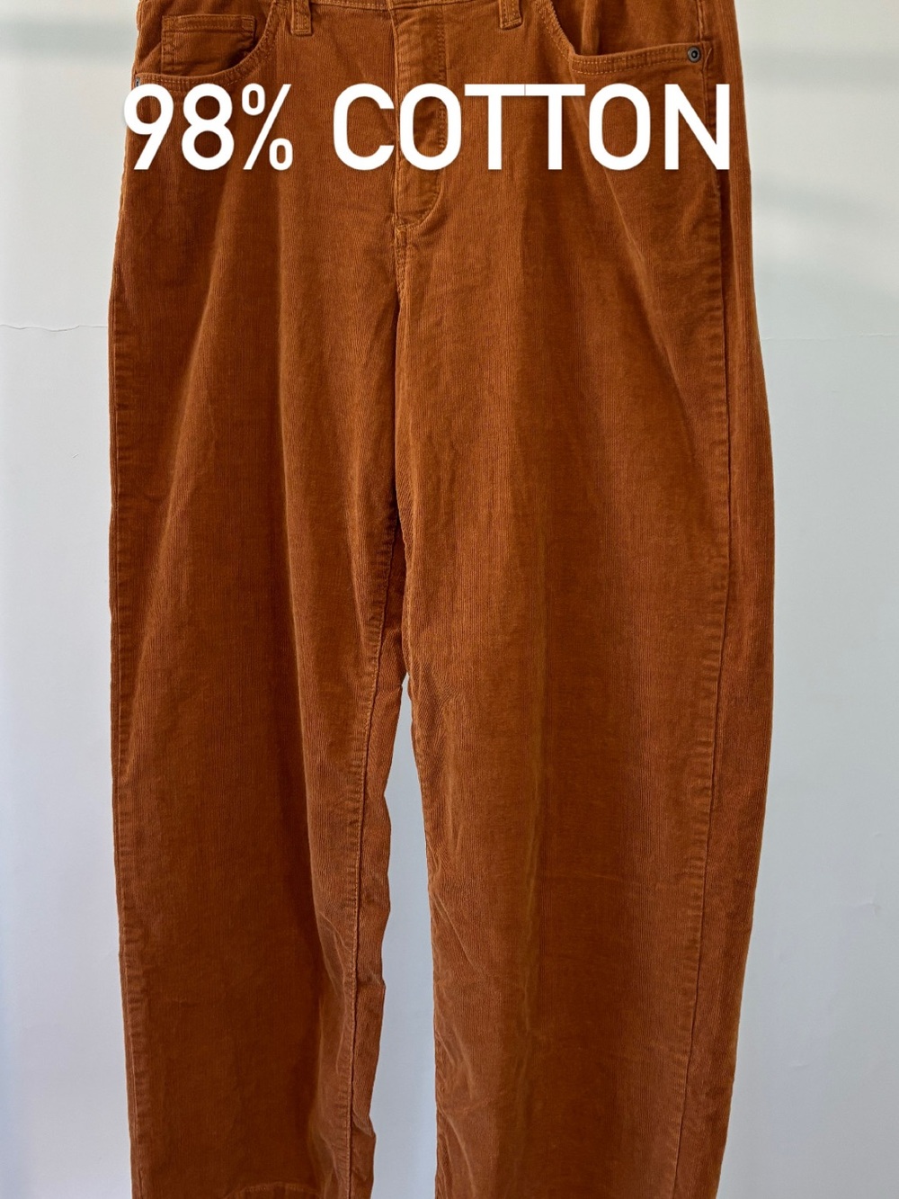 St John’s Bay Corduroy Wide Leg Pants in Rust | Cotton | size 12